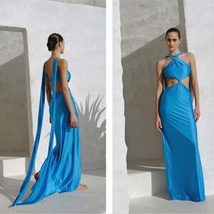 Baobab Ribera Maxi Dress in Blue size Medium, size M
